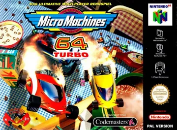 Micro Machines 64 Turbo (Europe) (En,Fr,De,Es,It) box cover front